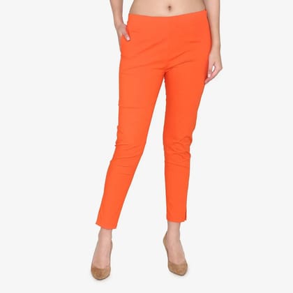 Women's Cotton Formal Pants - Fire Fire M