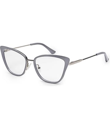 YourSpex Light Grey Cat Eye Eyeglass Frame ( Pack of 1 )