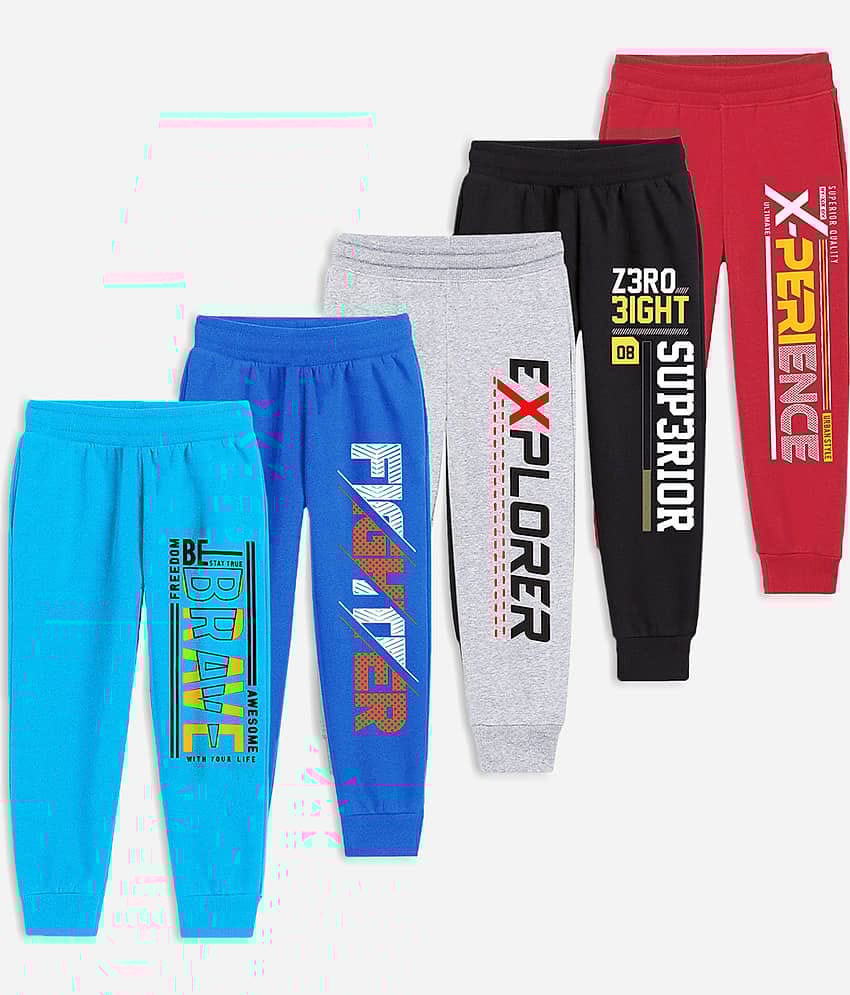 Trampoline Pack of 5 Boys Cotton Blend Trackpant ( Multicolor 2 )