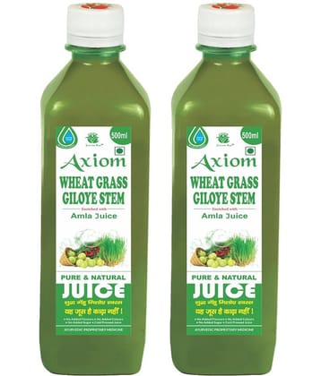 Axiom Wheat Grass Juice 500 ml(Pack of 2) |100% Natural WHO-GLP,GMP,ISO Certified Product