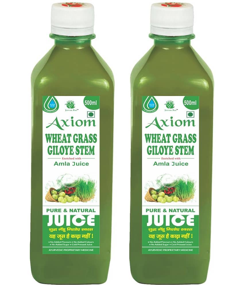 Axiom Wheat Grass Juice 500 ml(Pack of 2) |100% Natural WHO-GLP,GMP,ISO Certified Product