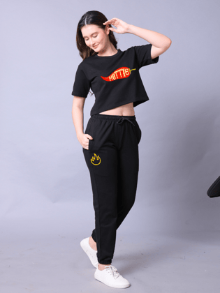 Hottie Women Co-Ord Set - Crop Top with Joggers