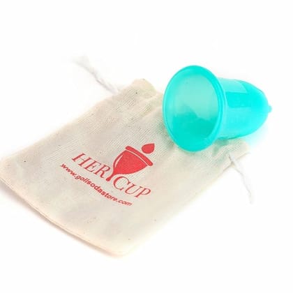 Goli Soda Her Cup Platinum-Cured Medical Grade Silicone Menstrual Cup For Women Teal by Goli Soda, Regular Size
