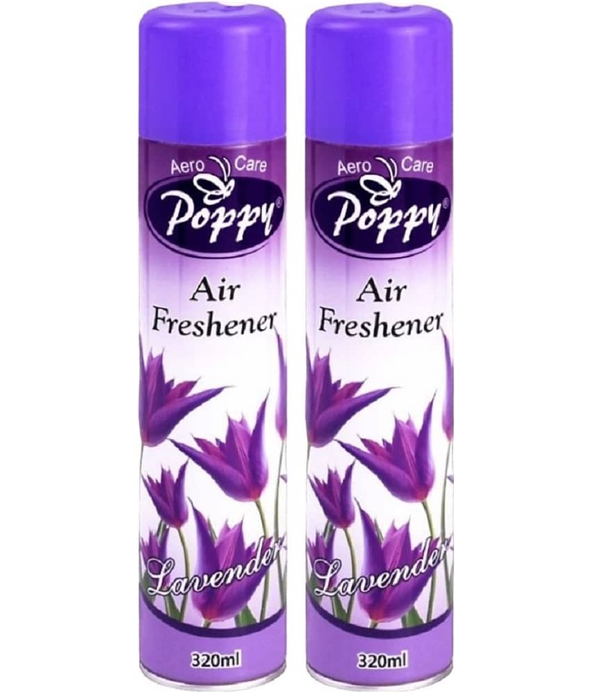 Aero Care Poppy Lavender Air Freshener Room Fragrant Spray A Wave of Freshness 320 ml (Pack of 2)