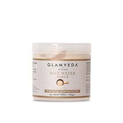 Glamveda Rice Water Brightening Face Scrub | Creamy Exfoliator Infused with Rice Extracts for Even Skin Tone (100g) Glamveda Rice Water Brightening Face Scrub | Creamy Exfoliator Infused with Rice Extracts for Even Skin Tone (100g) - Multicolor / 100 g (