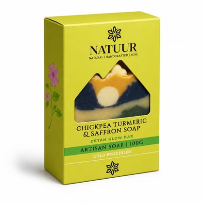 GLOW Chickpea, Turmeric and Saffron Artisanal Cold Processed Beauty Bar GLOW Chickpea, Turmeric and Saffron Artisanal Cold Processed Beauty Bar