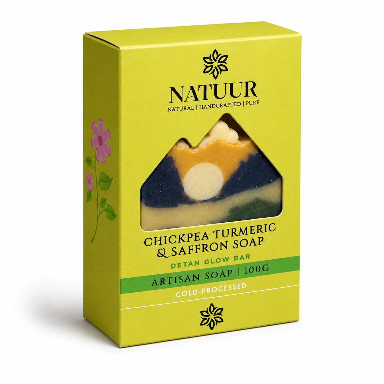 GLOW Chickpea, Turmeric and Saffron Artisanal Cold Processed Beauty Bar