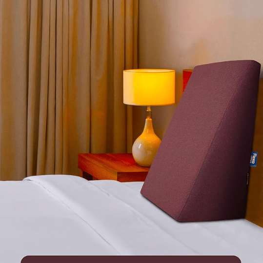 Starlon Wedge Pillow | Memory Foam | Wedge Pillow for Back Support, Acid Reflux, Snoring, GERD, Leg Elevation, Pregnancy (Maroon, L51 X W50 X H25 cm)