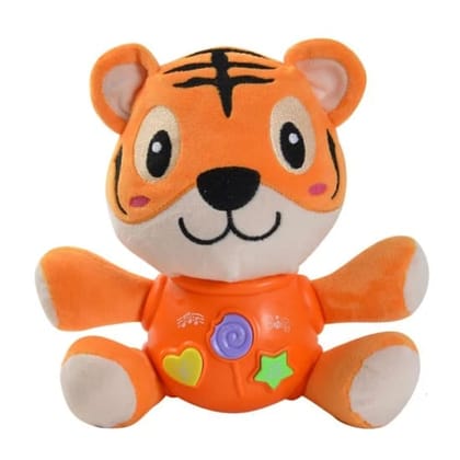 Melodic Cuddles: Plush Musical Animal Toys for Happy Kids-Tiger