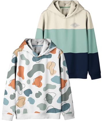 HELLCAT Pack of 2 Girls Cotton Blend Sweatshirt ( Sea Green )