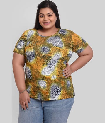 Neo Garments Women Cotton Printed Regular Fit Round Neck T-Shirt ( Multi Color )