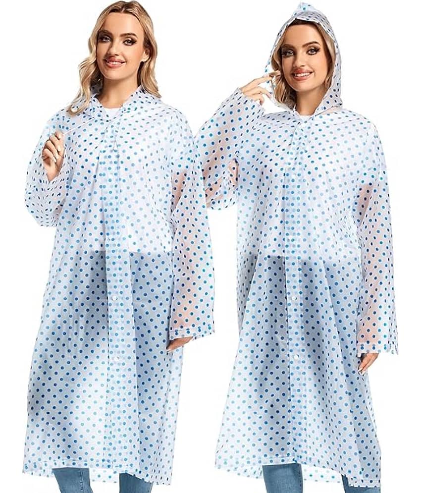 Infispace Polyester Long Raincoat - Blue