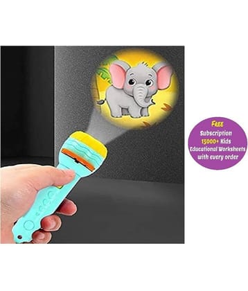Kidsaholic Toy Torch with 3 slides 24 patterns Mini Projector Torch Toy Slide Flashlight Projector torch for kids Projection Light