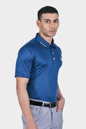 Teal Geometric AH Polo Teal Geometric AH Polo