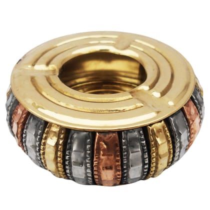 Brass Decorative Ashtray | Classic Table Accessory, Height : 1.5 Inch (ZMAS337 C)