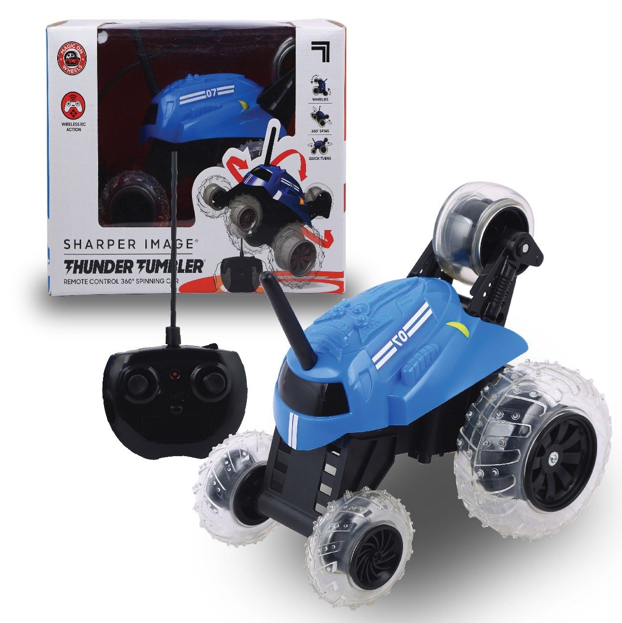 Sharper Image Thunder Tumbler Stunt Wireless Remote Controlled Car For Kids 6 Years and Above