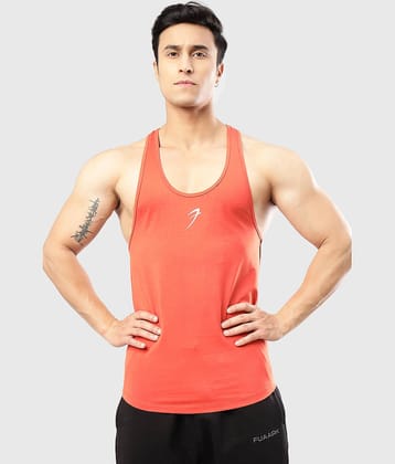 Fuaark Red Cotton Regular Fit Men's Tanks ( Pack of 1 )