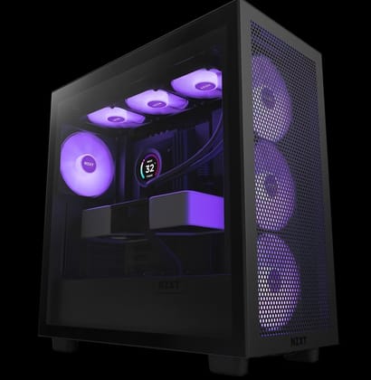 NZXT Chassis H Series H7 (2023) Flow RGB Edition Without PSU, Black -CM-H71FB-R1