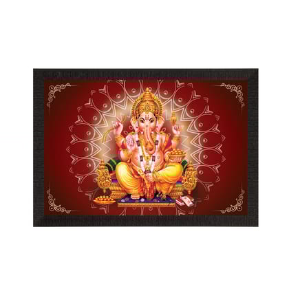 Lord Ganesha Satin Matt Texture UV Art Painting