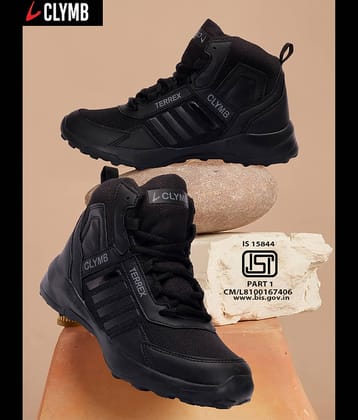 Clymb Black Men's Sports Running Shoes