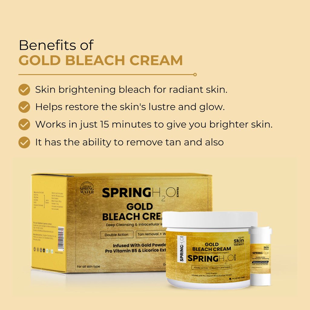 Spring H2O Gold Bleach Cream - For All Skin Types