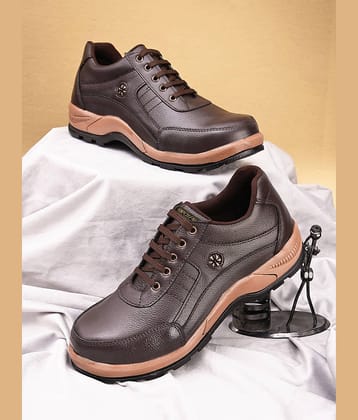 Enrich Field Mid Ankle Brown Safety Shoes