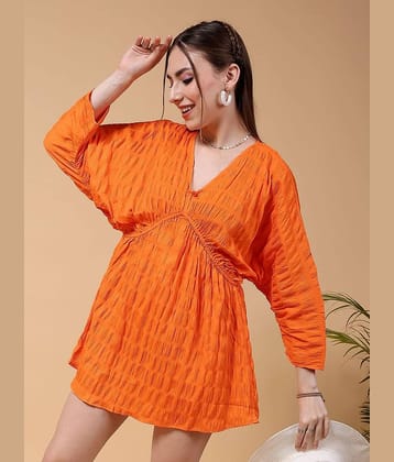 Freehand Women Polyester Solid Maxi ( Orange )