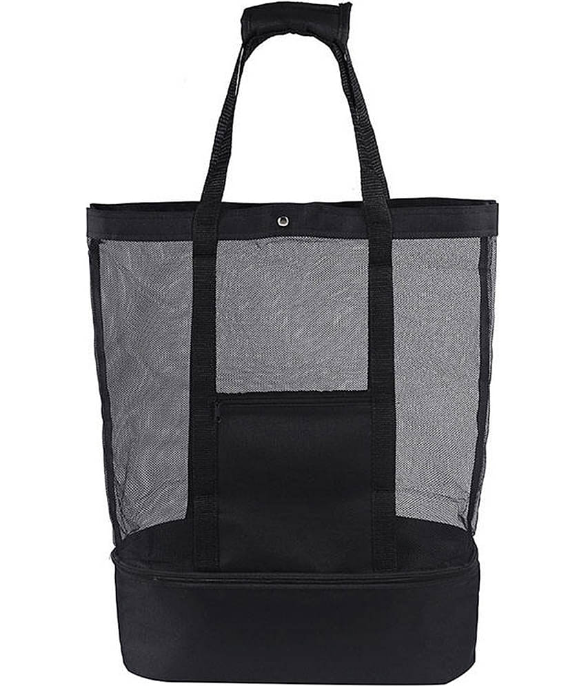 Sb Grand Tote Bag Canvas Set of 1 ( Black )