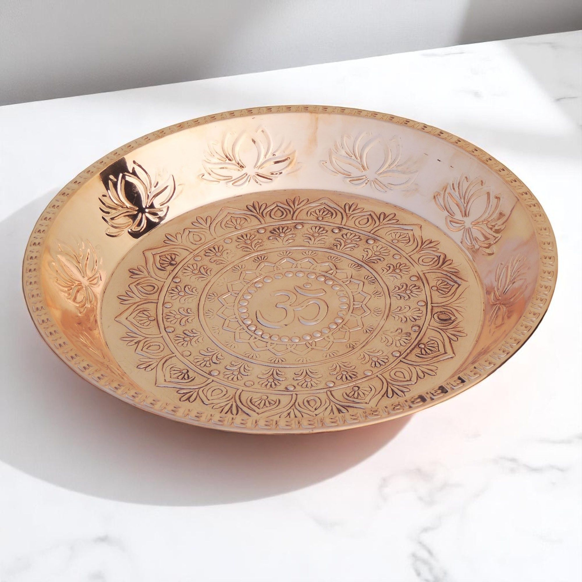 Pure Copper Thali (BCMAS154 C)