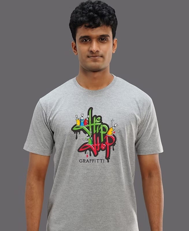 YOUNG CASUAL WEAR GREY T-SHIRT