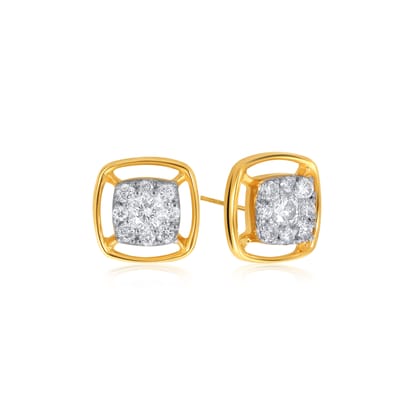 Senco Gold Classy Indulgence Diamond Studs (1.5 gram / 0.22 Ct / HI-SI / 18K Yellow Gold)