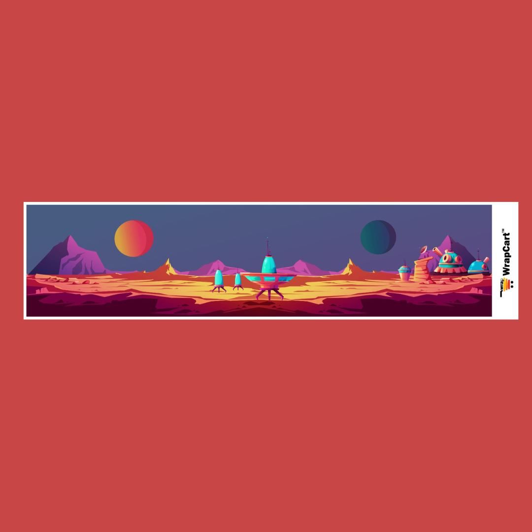 Wrapcart Cosmic Curves Limitless Vinyl Sticker | Matte Finish, Waterproof