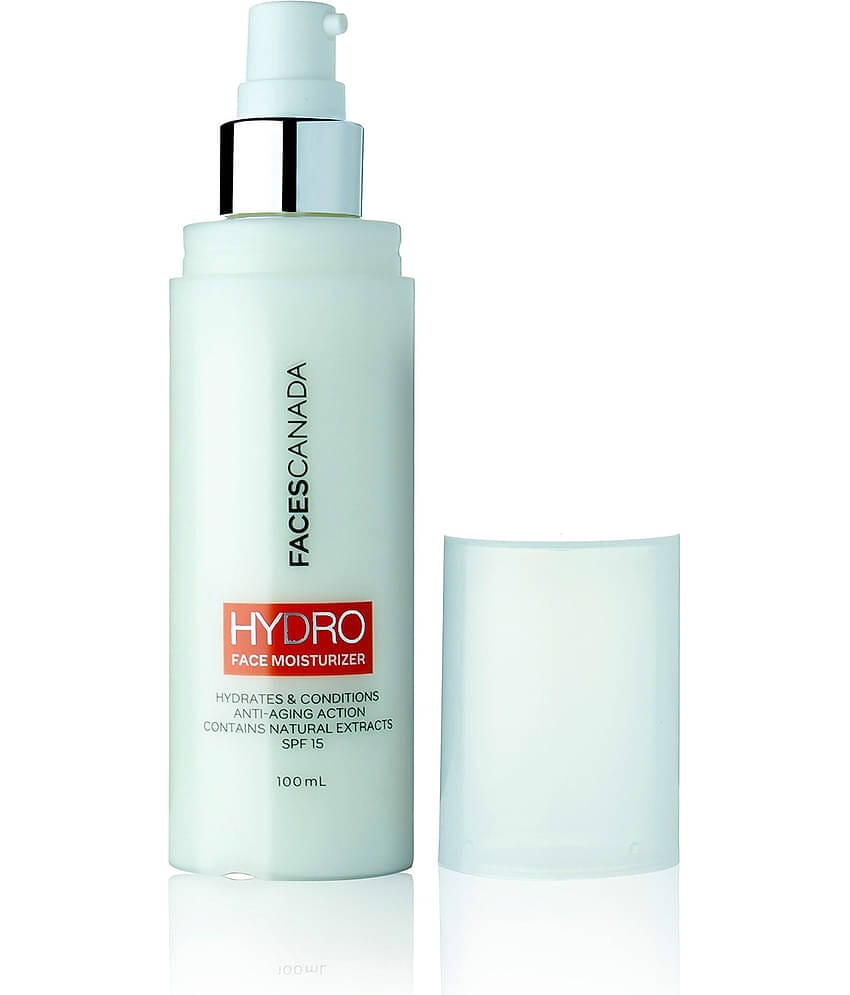 FACES CANADA Hydro Face Moisturiser, 100ml | Naturally Hydrating For Dry & Sensitive Skin | SPF 15