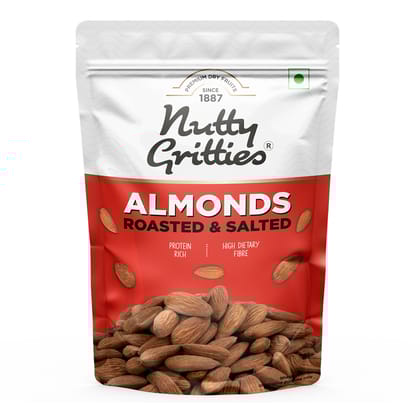 Nutty Gritties Premium California Roasted Almonds - Lightly Salted, Dry Roasted, 200 gm