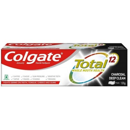 Colgate Total Whole Mouth Health Charcoal Deep Clean Toothpaste 120G