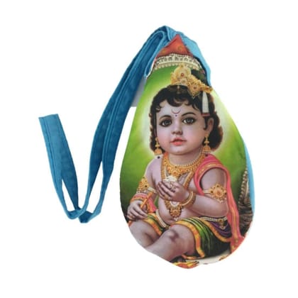 MAYAPURI Printed Japa Mala Bag/Chanting Bag/Gomukhi Japa Bag with Zip Pocket (Pack of 1)