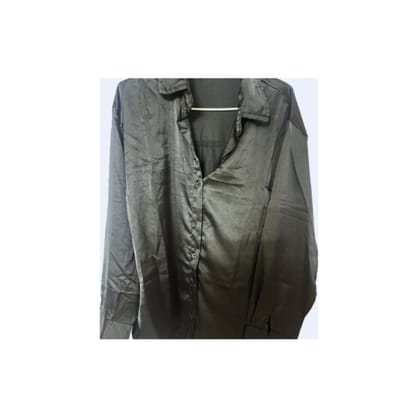 Champs Trendz Satin Shirts, Black - XXL