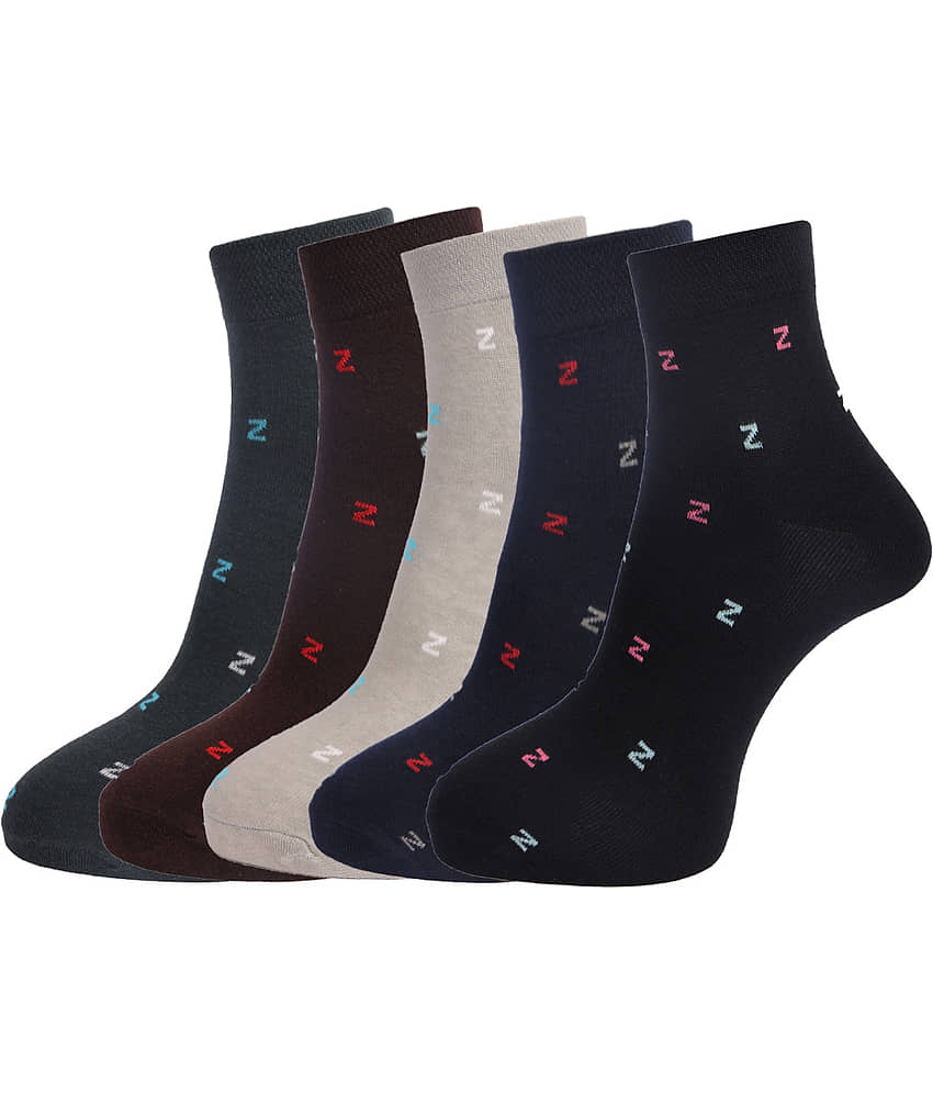 Dollar Socks Multi Casual Ankle Length Socks Pack of 5