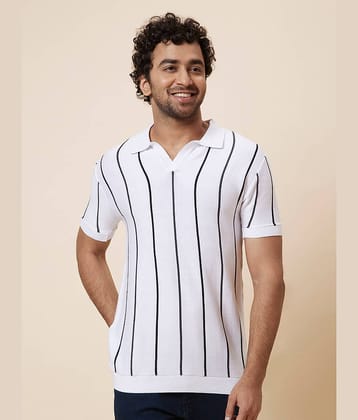 Globus - White Cotton Regular Fit Men's Polo T Shirt ( Pack of 1 )