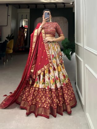 Elegant Red Lehenga Choli Set