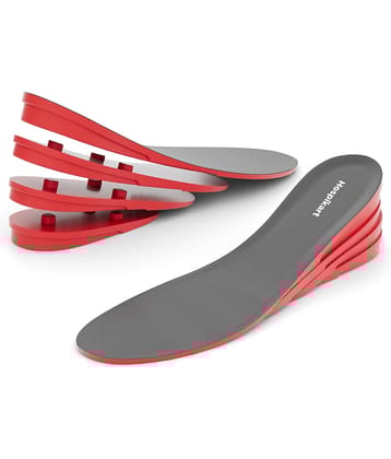 HOSPIKART Height Increase Insole, 4 Layer Heel Lift Shoe Insert (Large: 9-12 UK, 2 Pairs, Red)