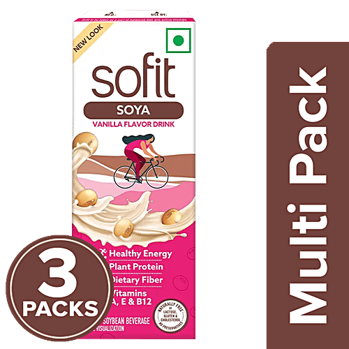 Sofit Vanilla Soy Drink (Tetra Pak), 3x200 ml Multipack