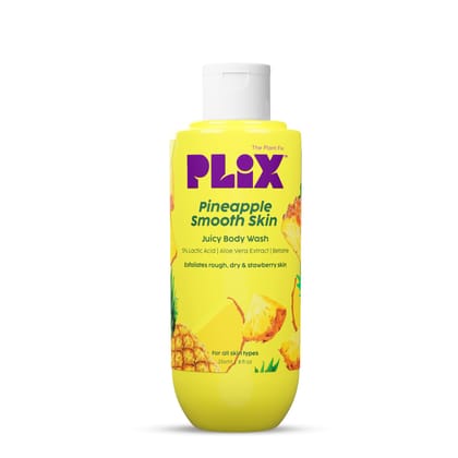 The Plant Fix Plix Pineapple 5% Lactic Acid Exfoliating Body Wash For All Skin Types, Paraben-Free Shower Gel, For Dry, Rough & Strawberry Skin, 236 Ml The Plant Fix Plix Pineapple 5% Lactic Acid Exfoliating Body Wash For All Skin Types, Paraben-Free Sho