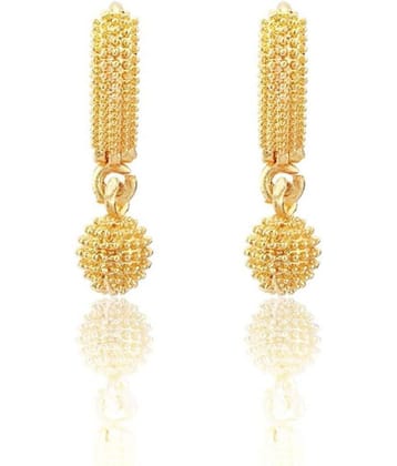Jewar Mandi - Golden Bali Earrings ( Pack of 1 )