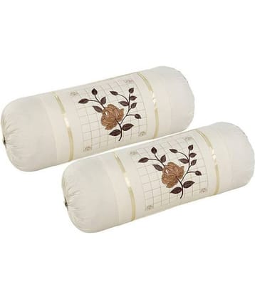 MAHALUXMI COLLECTION - Pack of 2 Microfibre Embroidered Standard Size Pillow Cover ( 78.74 cm(31) x 40.64 cm(16) ) - Maroon