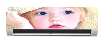 DreamKraft Beautiful Cute Baby with Blue Eyes AC Sticker (Multicolor PVC Vinyl, 30cm X 91cm)