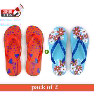 29k Pack Of 2 Stylish Comfort Super Soft, Casual Durable Anti-Skid, Light Weight Women Flip Flop