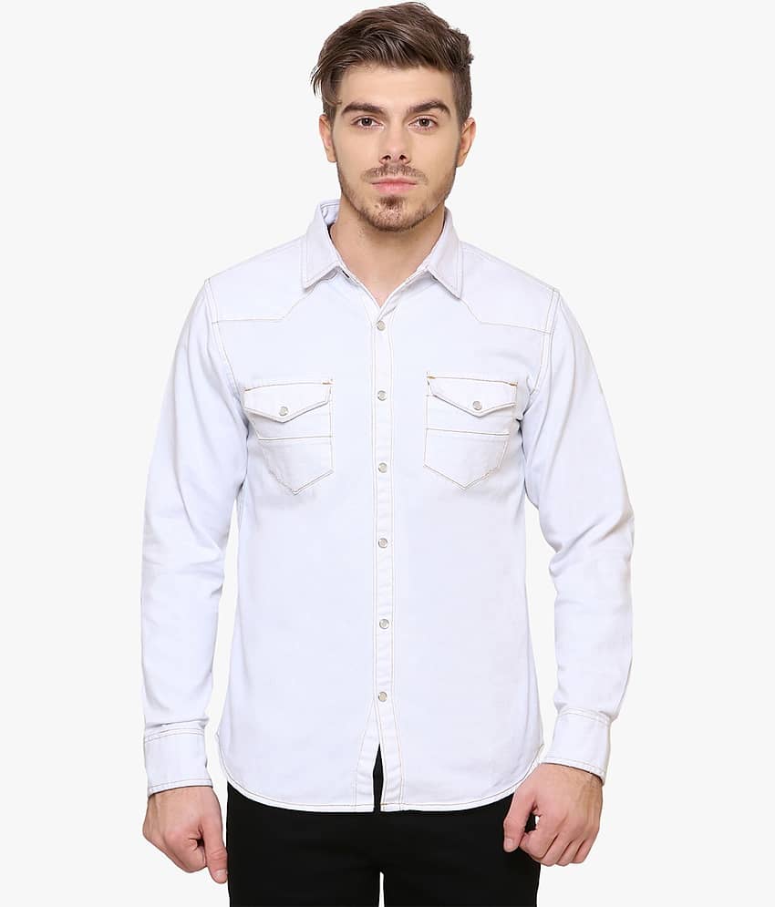 Kuons Avenue - Blue Denim Slim Fit Men's Casual Shirt ( Pack of 1 )