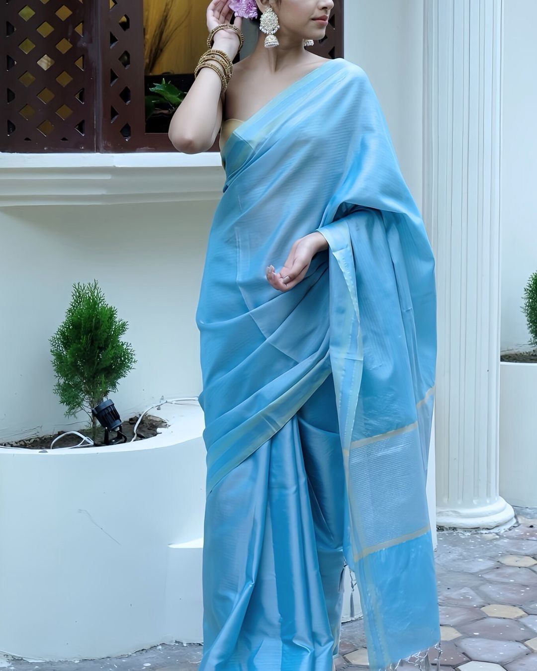 Tissue Banarasi silk saree