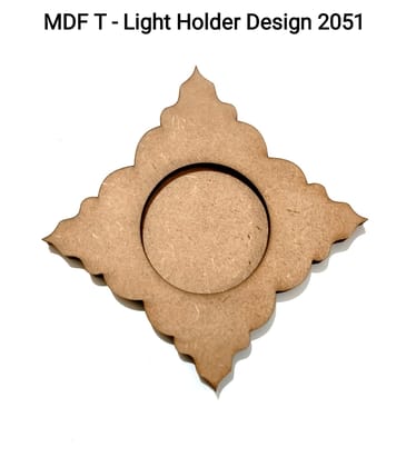 Brand Zero MDF Tea Light Holder Double Layer - Design BZMDFTEALHDDL2051